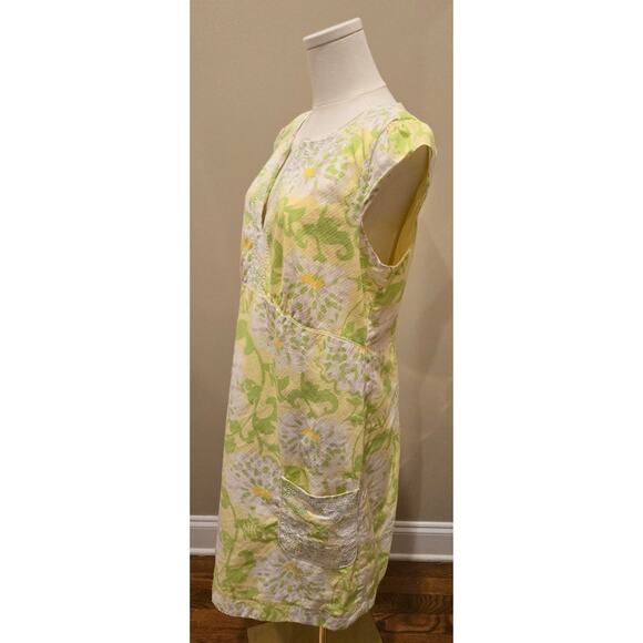 Lilly Pulitzer Jubilee Shift Dress Cap Sleeve Embroidered Pockets V-Neck Size 14 - Picture 4 of 11